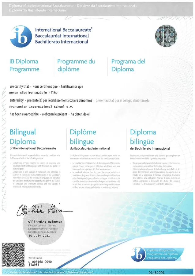 Preview of International Baccalaureate Bilingual Diploma